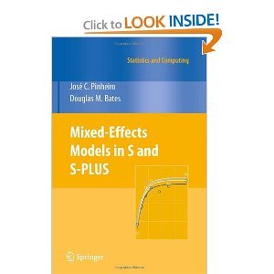 Mixed Effects Models in S and S-PLUS byPinheiro