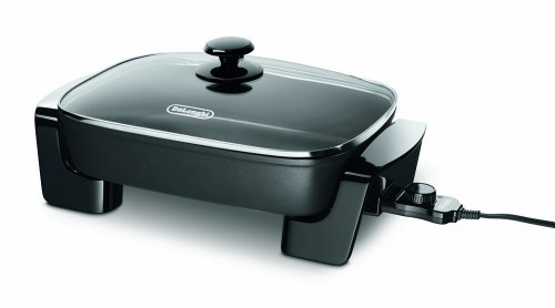 Book Cover De'Longhi Electric Skillet with Tempered Glass Lid, 16