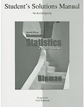 Student Solutions Manual Elementary Statistics 7th (Seventh) Edition byBluman