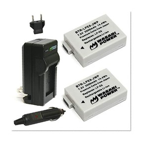 Wasabi Power Battery (2-Pack) and Charger for Canon LP-E8 and Canon EOS 550D, EOS 600D, EOS 700D, EOS Rebel T2i, EOS Rebel T3i, EOS Rebel T4i, EOS Rebel T5i