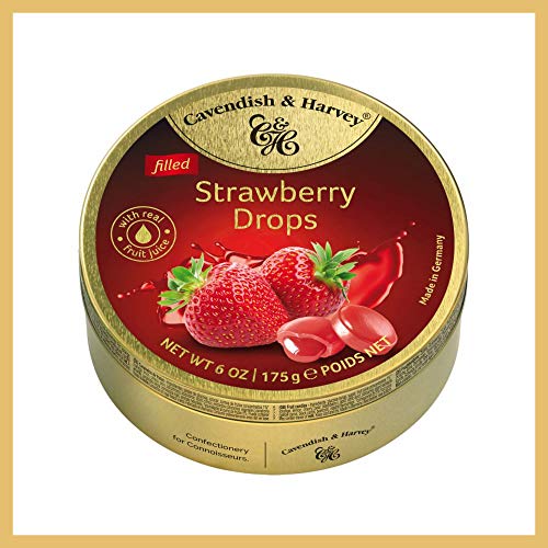 Cavendish & Harvey | Strawberry Filled Candy Drops | 6 Ounce - 1 Pack
