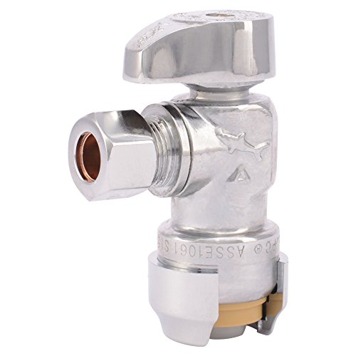 SharkBite 23036-0000LF 1/2" Ptc x 3/8" Compression Angle Stop Valve,