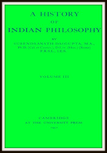 A History of Indian Philosophy V3