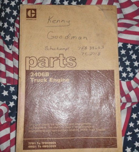 1988 Caterpillar 3406B Engine Part Book Freightliner
