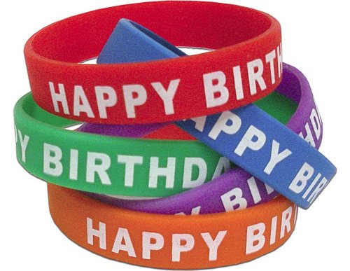 Book Cover Teacher Created Resources Happy Birthday Wristbands, Multi Color (6559)
