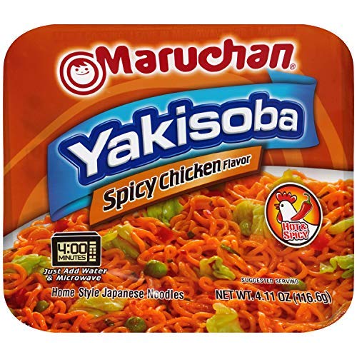 Book Cover Maruchan Yakisoba Spicy Chicken Flavor, 4.11 Oz, Pack of 8