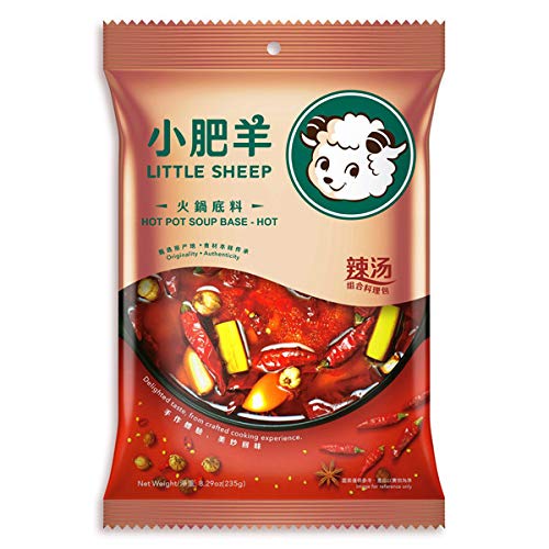 Book Cover Little Sheep Hot Pot Soup Base (Hot), 235-Grams (Pack of 5)