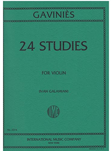 Gavinies, Pierre - 24 Studies - Violin solo - edited by Ivan Galamian - International Edition