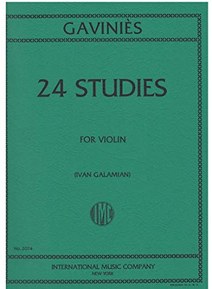Gavinies, Pierre - 24 Studies - Violin solo - edited by Ivan Galamian - International Edition