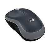 Logitech M185 Wireless Mouse, 2.4GHz with USB Mini Receiver, 12-Month Battery Life, 1000 DPI Optical Tracking, Ambidextrous PC/Mac/Laptop - Swift Gray USB Receiver Swift Gray