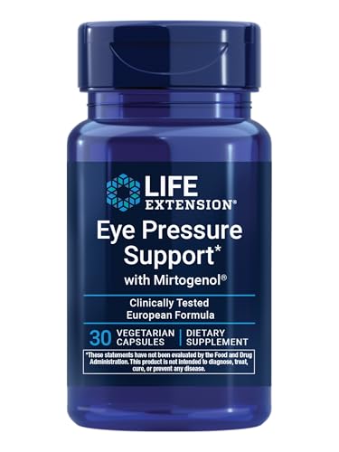 Life Extension Eye Pressure Support with Mirtogenol - Eye Health Supplement for Healthy Eye Pressure - with French maritime pine bark – Gluten-free, vegetarian, non-GMO - 30 capsules