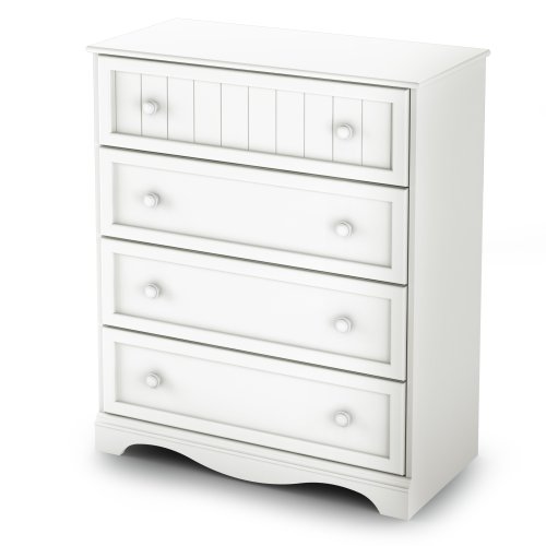 Book Cover South Shore Savannah Collection 4-Drawer Chest, White
