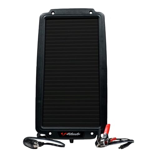 Schumacher SP-200 2.4 Watt 12V Solar Battery Charger and Maintainer For Cars, Boats, Motorcycles, Snowmobiles, Trucks, RV Batteries