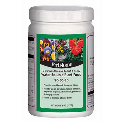 Book Cover Voluntary Purchasing Group 10728 Fertilome Geranium Hanging Plant and Pansy Water Soluble Plant Food Fertilizer, 8-Ounce