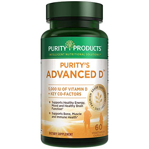 Book Cover Dr. Cannell's Advanced D - Vitamin D Super Formula - 60 Vegetarian Capsules - Purity Products, Blue