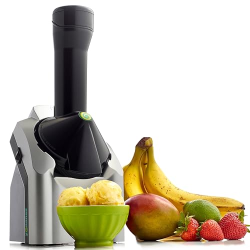 Yonanas 902 Classic Vegan, Dairy-Free Frozen Fruit Soft Serve Maker, Includes 36 Recipes, 200-Watts, Silver