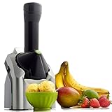 Yonanas 902 Classic Original Healthy Dessert Fruit Soft Serve Maker Creates Fast Easy Delicious Dairy Free Vegan Alternatives To Ice Cream Frozen Yogurt Sorbet Includes Recipe Book BPA Free, Silver