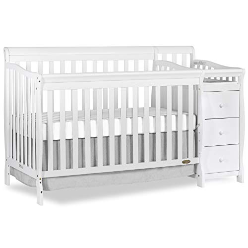 Book Cover Dream On Me Brody 5-in-1 Convertible Crib and Changer, White