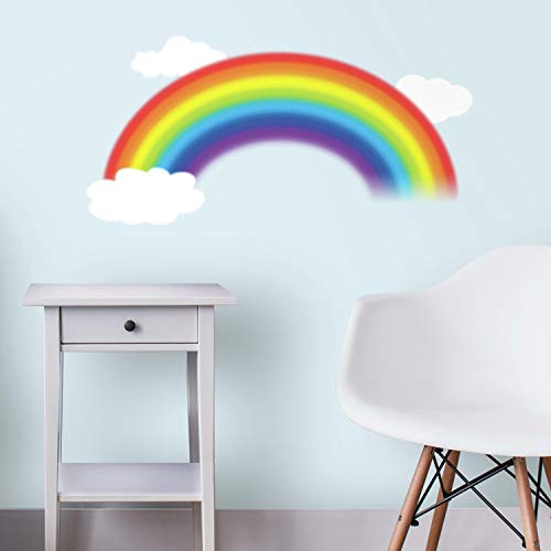 Book Cover RoomMates RMK1629GM Over The Rainbow Peel and Stick Giant Wall Decal, Multicolor