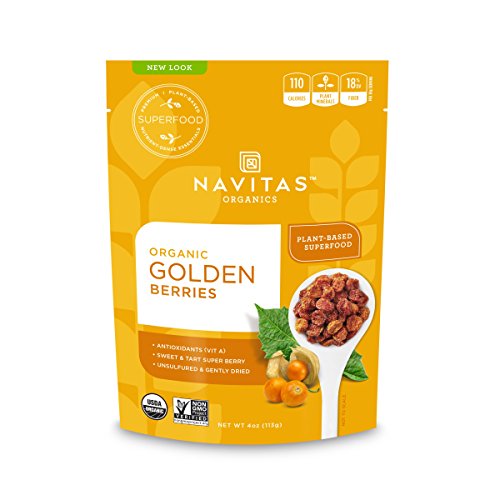 Navitas Organics Goldenberries, 4oz. Bag, 4 Servings â€” Organic, Non-GMO, Sun-Dried, Sulfite-Free