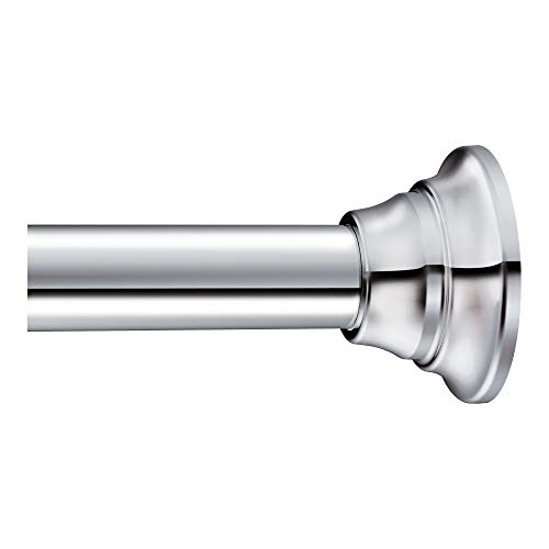Book Cover Moen TR1000CH 44-72-Inch Adjustable Tension Mounted Straight Shower Curtain Rod, Chrome