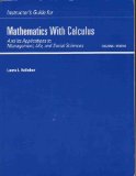Instructor's Guide for Mathematics with Calculus (Mathematics with Calculus and its Applications to Management, Life, and Social Sciences)