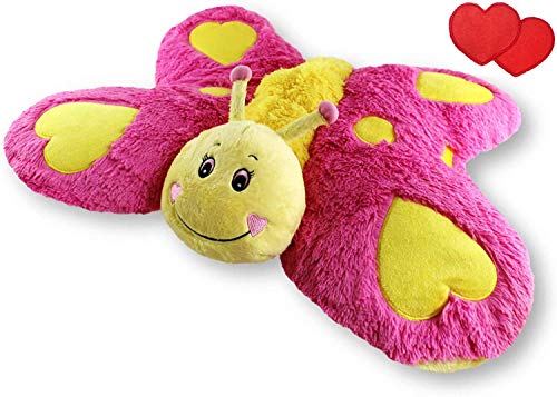 Book Cover ZooPurr Pets Love Butterfly, Valentine 2-in-1 Stuffed Animal and Pillow Extra Large 24