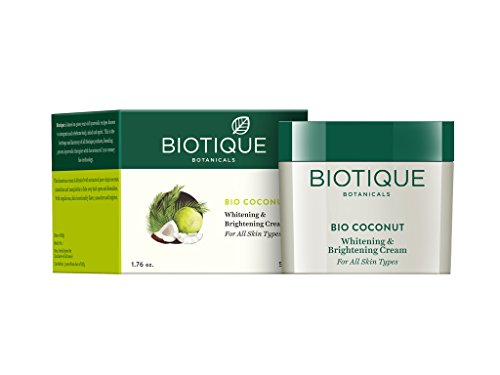 Biotique Botanicals Bio Coconut Whitening and Brightening Cream, 1.9 Ounce