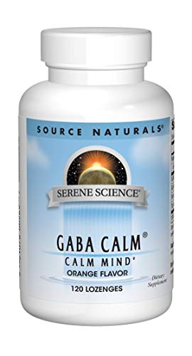 Book Cover Source Naturals Serene Science GABA Calm 125mg Orange Flavor Supplement Natural SupportÂ - WithÂ Added Magnesium, Glycine, N-Acetyl L-Tyrosine, Taurine & More - 120 Lozenges