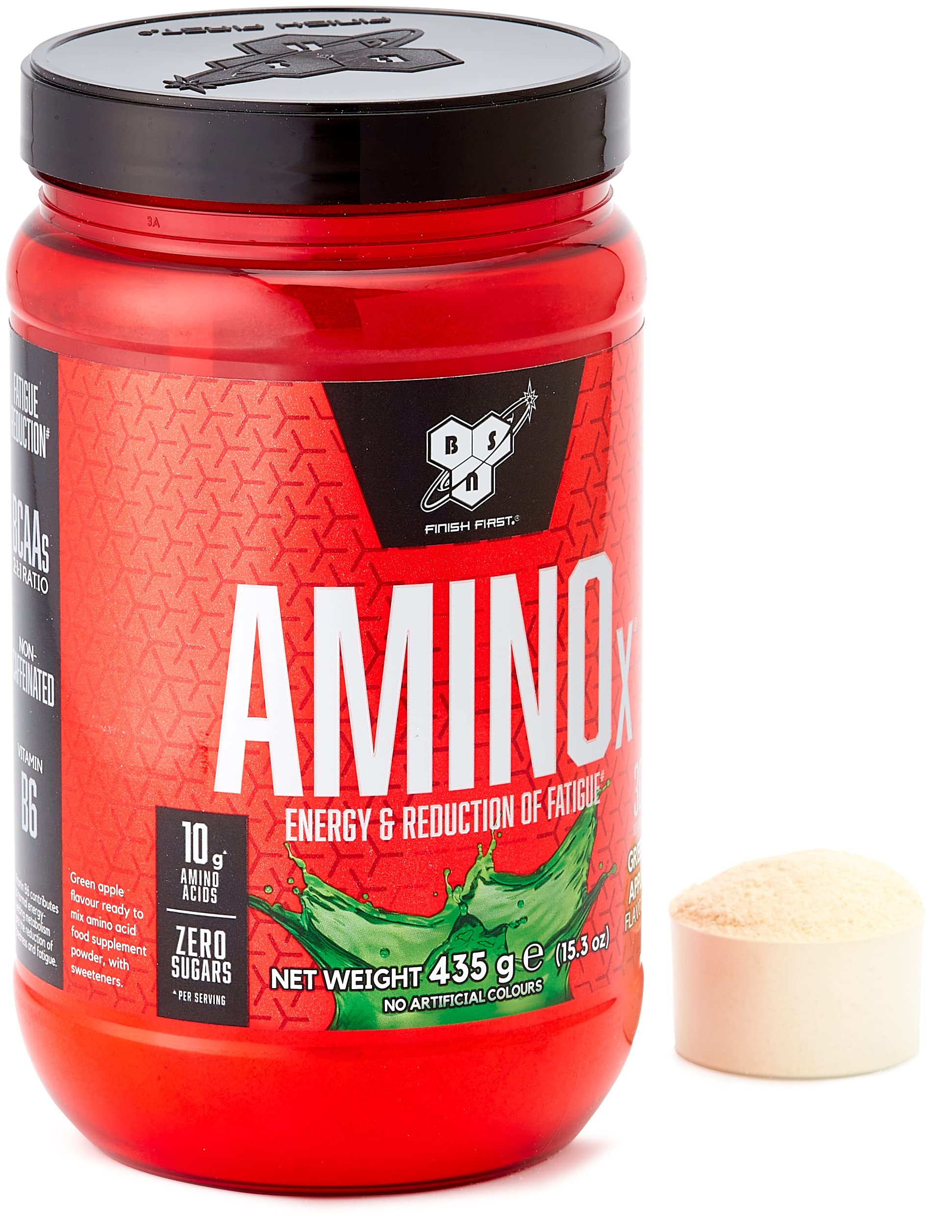 BSN Amino X Muscle Recovery & Endurance Powder with BCAAs, 10 Grams of Amino Acids, Keto Friendly, Caffeine Free, Flavor: Green Apple, 30 servings (Packaging may vary) Green Apple 30.0 Servings (Pack of 1)