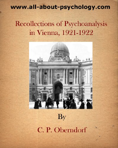 Recollections of Psychoanalysis in Vienna, 1921-1922