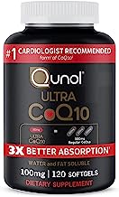 Book Cover Qunol Ultra CoQ10 100mg, 3x Better Absorption, Patented Water and Fat Soluble Natural Supplement Form of Coenzyme Q10, Antioxidant for Heart Health, 120 Count Softgels