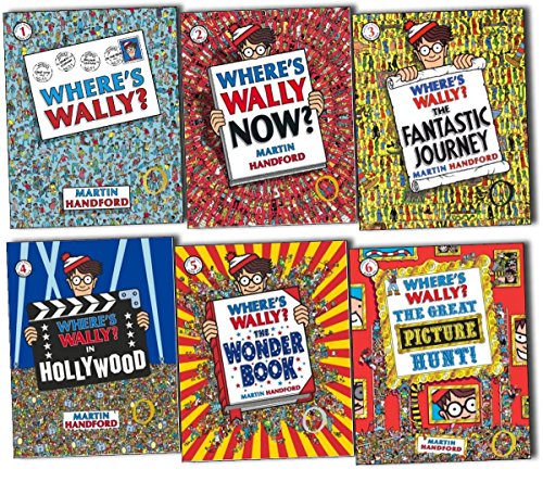 Where's Wally books: 6 large picture books box set (Where's Wally? Where's Wally in Hollywood / Where's Wally Now? The Great Picture Hunt / The Fantastic Journey / The Wonder Books rrp £41.94)