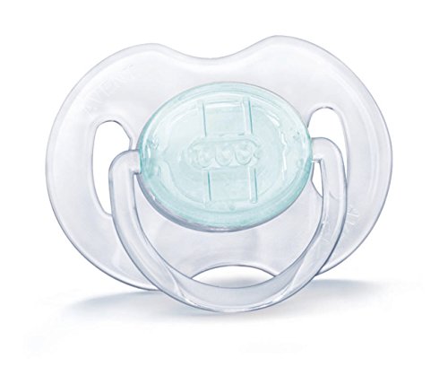 Book Cover Philips Avent Orthodontic Pacifier, 0-6 Months, Translucent Colors SCF170/18, Colors May Vary