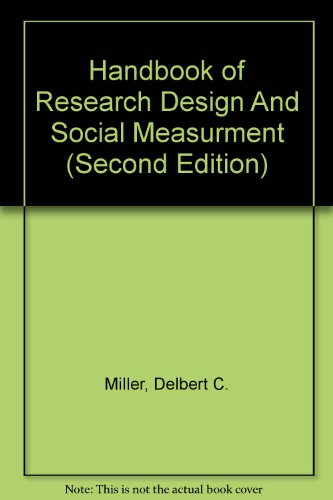 Handbook of Research Design And Social Measurment (Second Edition)