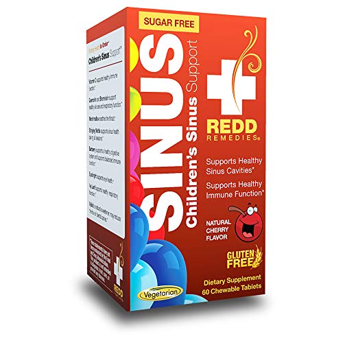 Book Cover Redd Remedies - Children's Sinus Support, Natural Bronchial Support for Mucus Relief, 60 Chewable Tablets
