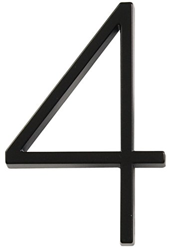 Distinctions 843194 Black Floating Mount 5-Inch House Number 4