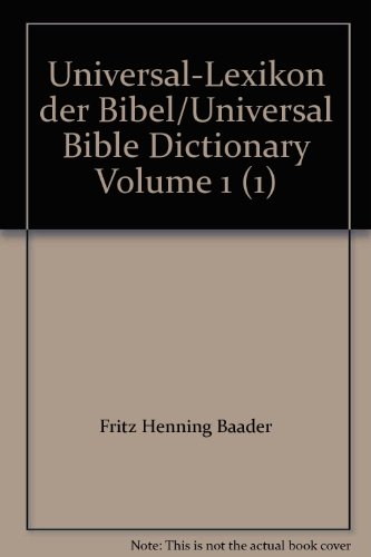 Universal-Lexikon der Bibel/Universal Bible Dictionary Volume 1 (1)