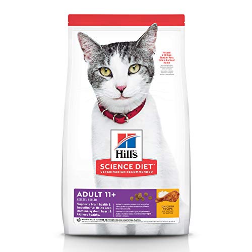 Hill's Science Diet Dry Cat Food, Adult 11+ for Senior Cats, Chicken Recipe, 3.5 lb Bag