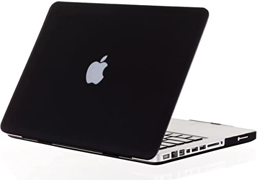 Book Cover Kuzy Compatible with MacBook Pro 13 inch Case 2012 - Old Version A1278 MacBook Pro Case 13 inch with CD Drive Shell for Mac Book Pro A1278 Case, 2012 MacBook Pro Case mid 2011 2010, Black