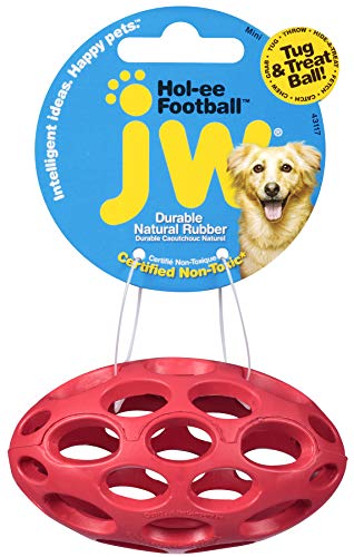 JW Pet Company Mini Hol-ee Football Dog Toy, Colors Vary