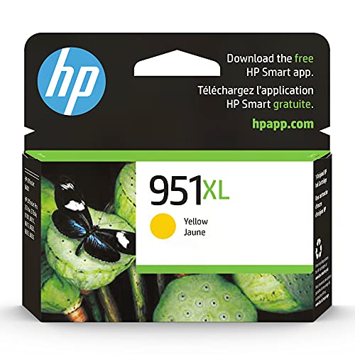 HP 951XL Yellow High-Yield Ink Cartridge Printers | Works with Printer Series: OfficeJet 8600, Pro 251dw, 276dw, 8100, 8610, 8620, 8630 | Eligible for Instant Ink | CN048AN