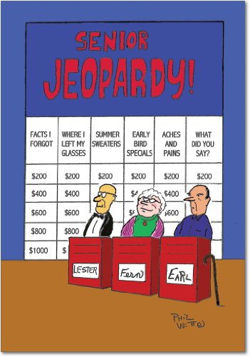 NobleWorks Senior Game Show  6291Z - Funny Birthday Greeting Card with Envelope (4.63 x 6.75 Inch)