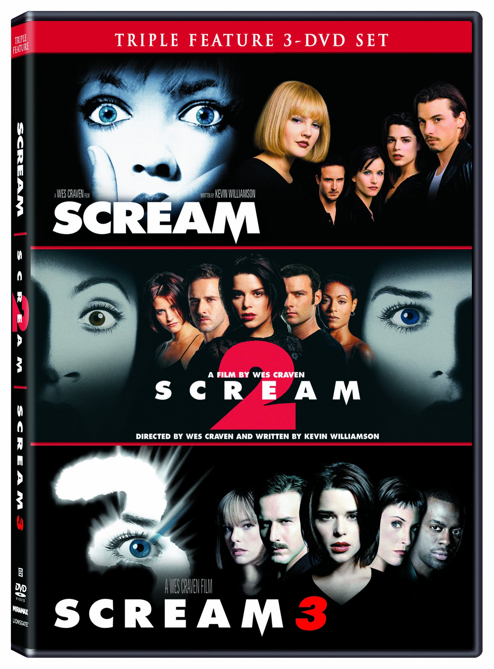 Book Cover Scream / Scream 2 / Scream 3 (Triple Feature 3-DVD Set)