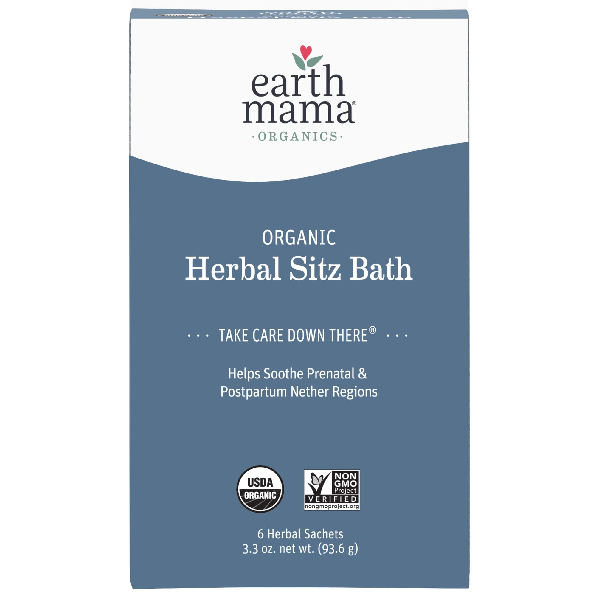 Book Cover Organic Herbal Sitz Bath by Earth Mama | Soothing Perineal Soak for Pregnancy and Postpartum Care, 6-Count 6 Count (Pack of 1)