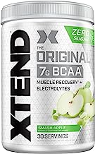Book Cover Scivation Xtend BCAA Powder, 7g BCAAs, Branched Chain Amino Acids, Keto Friendly, Smash Apple, 30 Servings