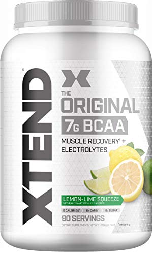 Scivation Xtend BCAA Powder, 7g BCAAs, Branched Chain Amino Acids, Keto Friendly, Lemon Lime Squeeze, 90 Servings