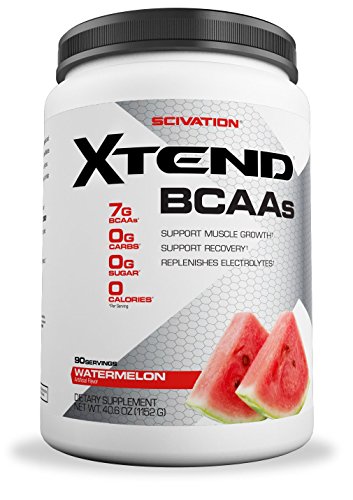 Book Cover Scivation Xtend BCAA Powder, 7g BCAAs, Branched Chain Amino Acids, Keto Friendly, Watermelon (Packaging may vary), 90 Servings