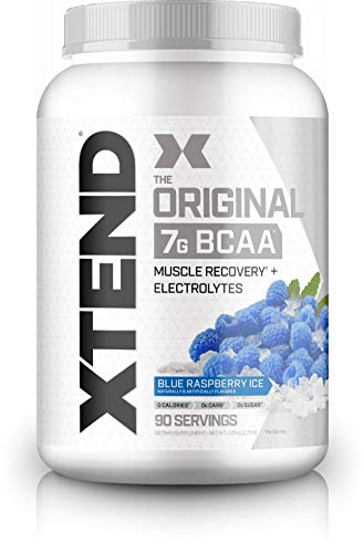 Book Cover Scivation Xtend BCAA Powder, 7g BCAAs, Branched Chain Amino Acids, Keto Friendly, Blue Raspberry Ice, 90 Servings