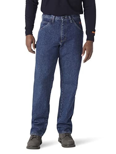 Wrangler Riggs Workwear mens Fr Flame Resistant Carpenter Jean Work Utility Pants, Denim, 34W x 32L US